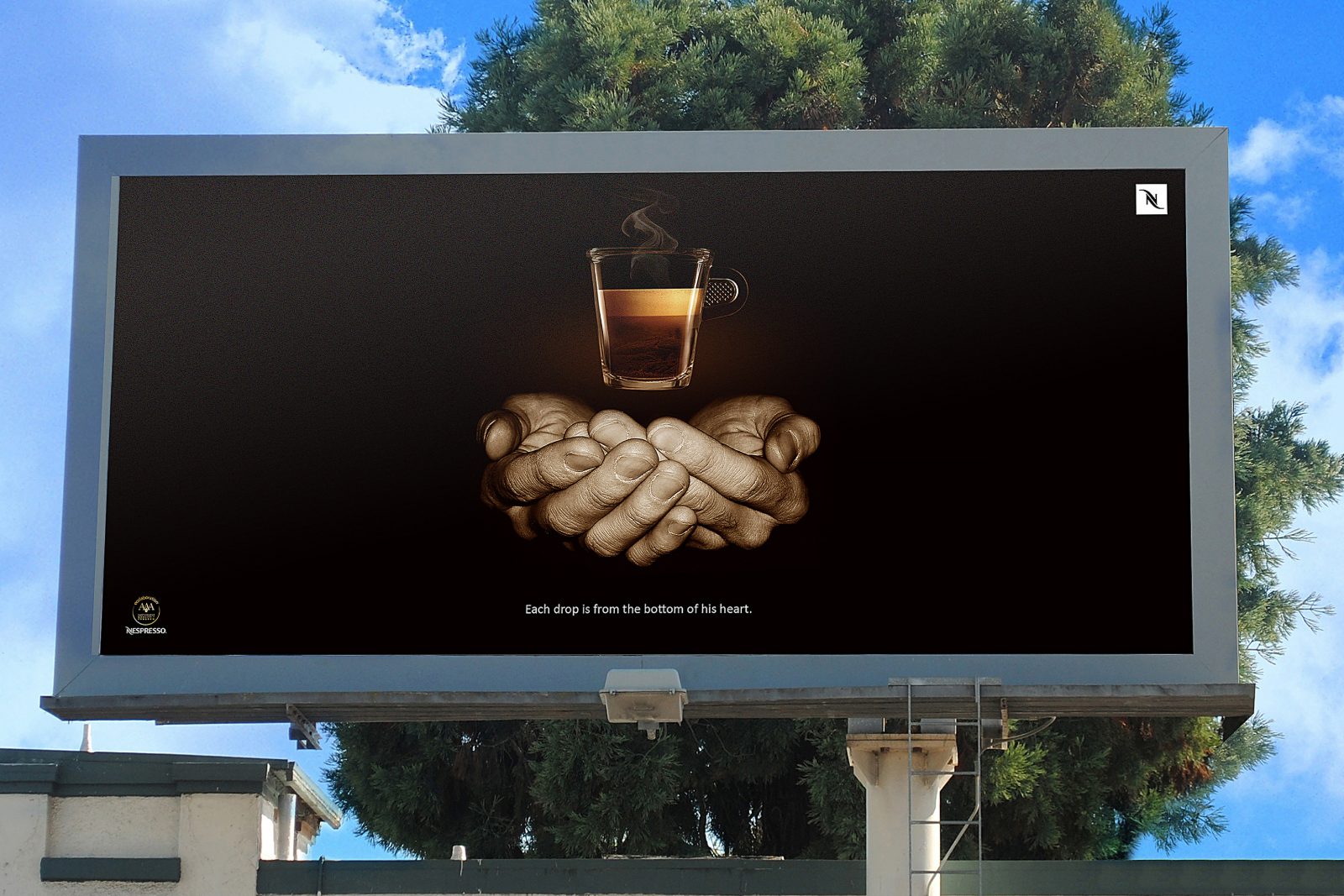 Nespresso print advertisement in situ