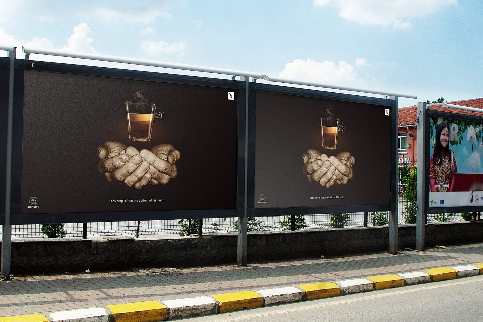 Nespresso print advertisement in situ